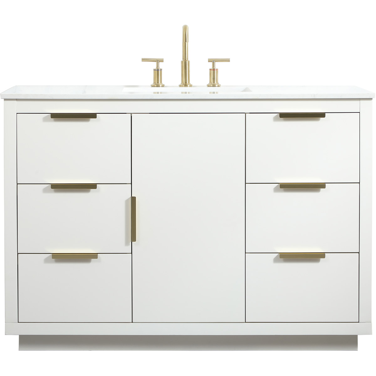 Elegant Lighting VF19448WH Blake 48 X 22 X 34 inch White Vanity Sink Set