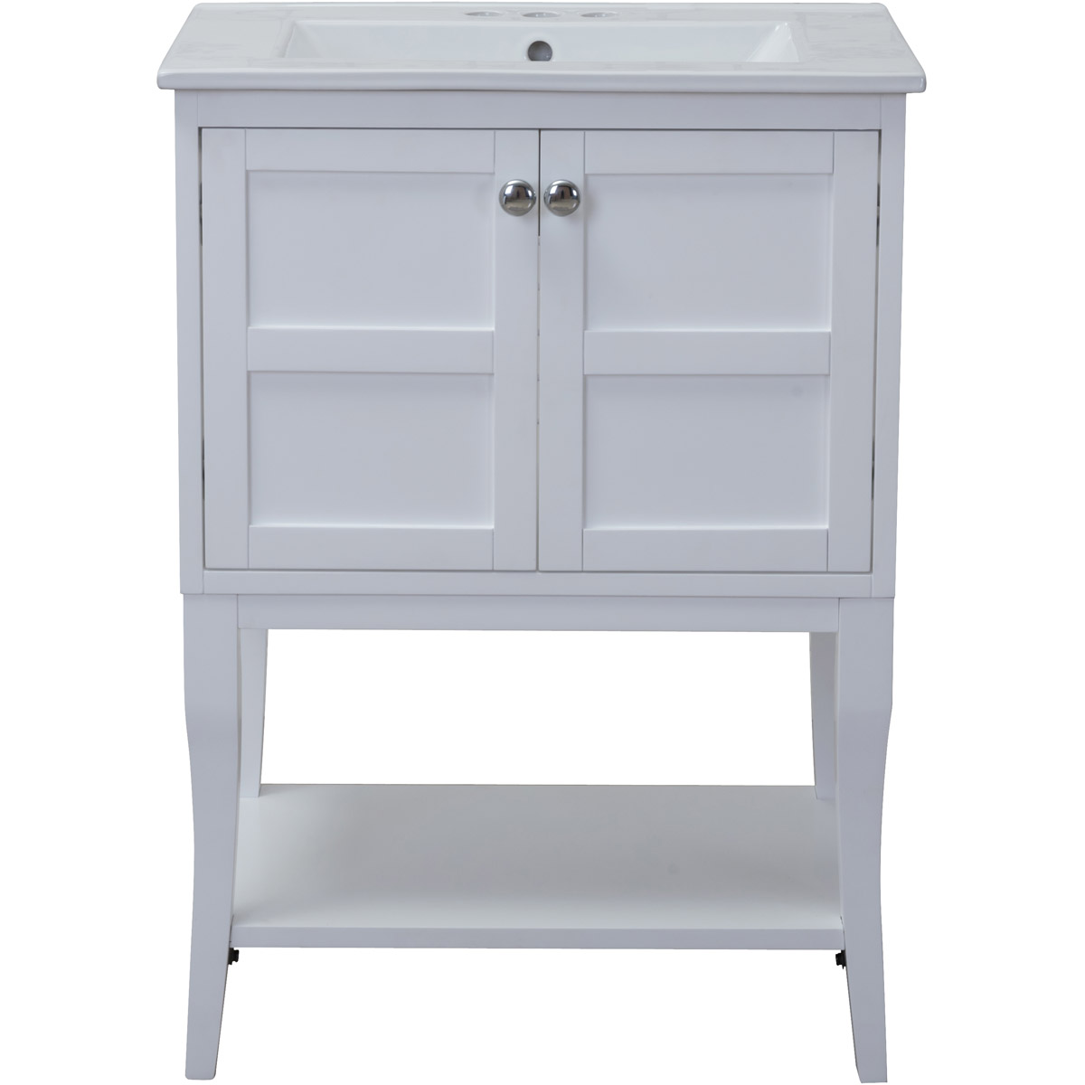 Elegant Lighting VF2100 Mason 24 X 33.25 inch White and Chrome Vanity Set