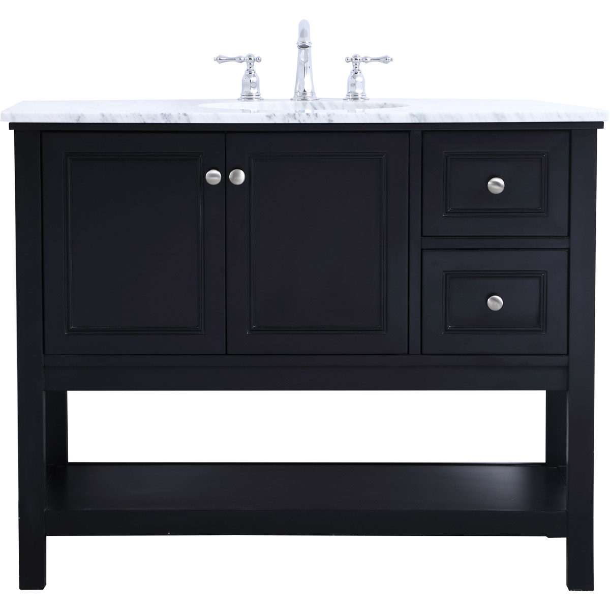 Elegant Lighting VF27042BK Metropolis 42 X 22 X 33.75 inch Black Vanity Sink Set