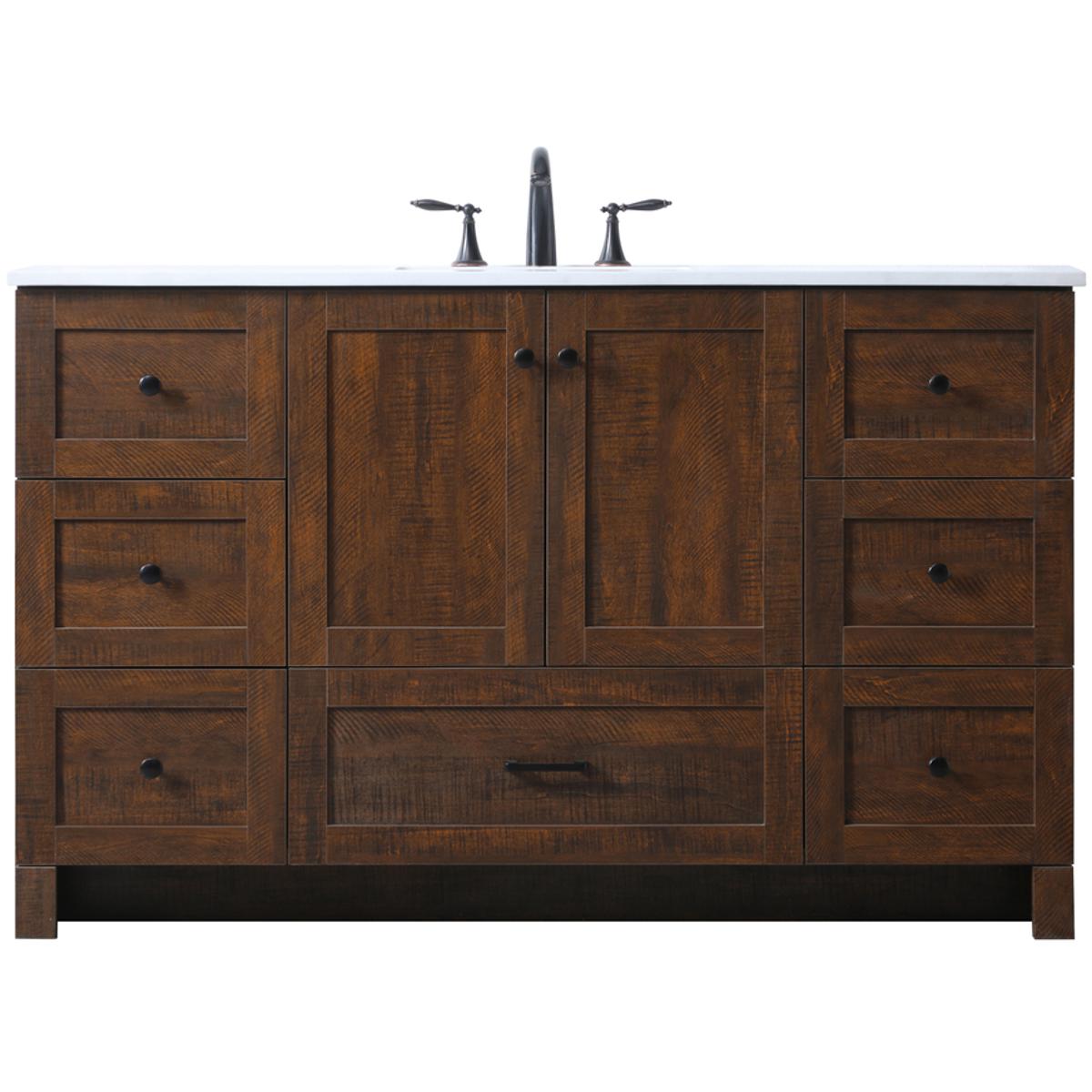 Elegant Lighting VF2854EX Soma 54 X 19 X 34 inch Expresso Vanity Sink Set