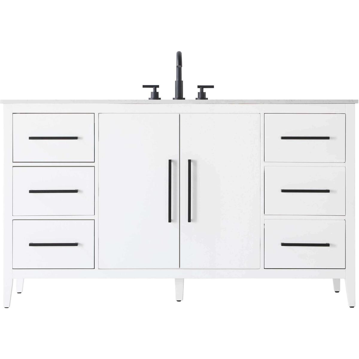 Elegant Lighting VF29360WH Millie 60 X 35 inch White Bathroom Vanity Cabinet