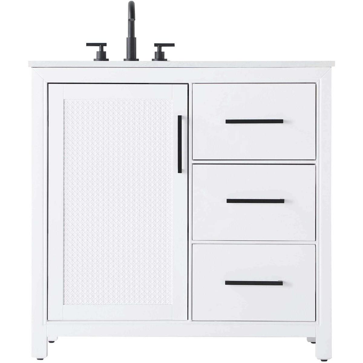 Elegant Lighting VF29536WH Alina 36 X 34 inch White Bathroom Vanity Cabinet