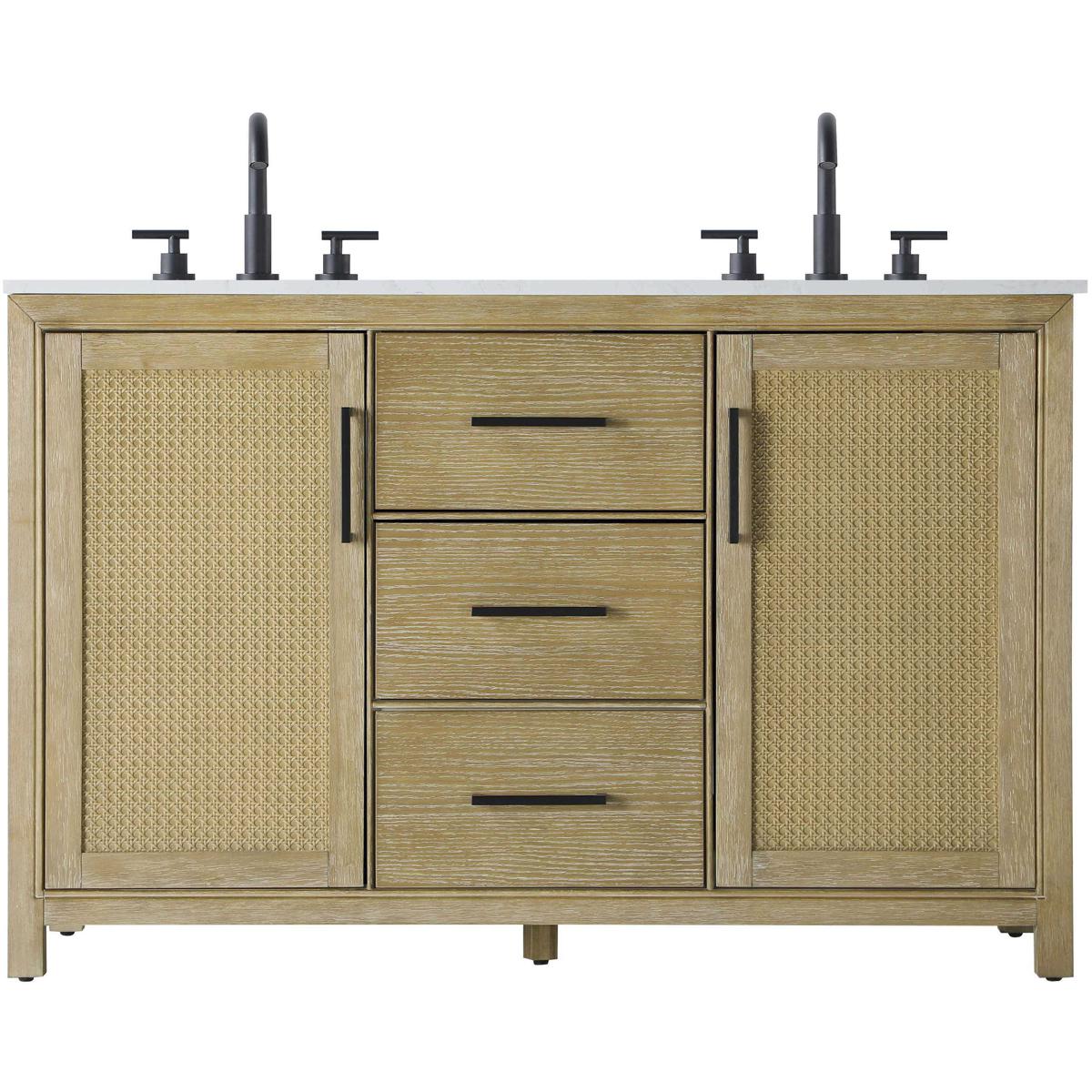Elegant Lighting VF29554DLO Alina 54 X 34 inch Linen Oak Bathroom Vanity Cabinet