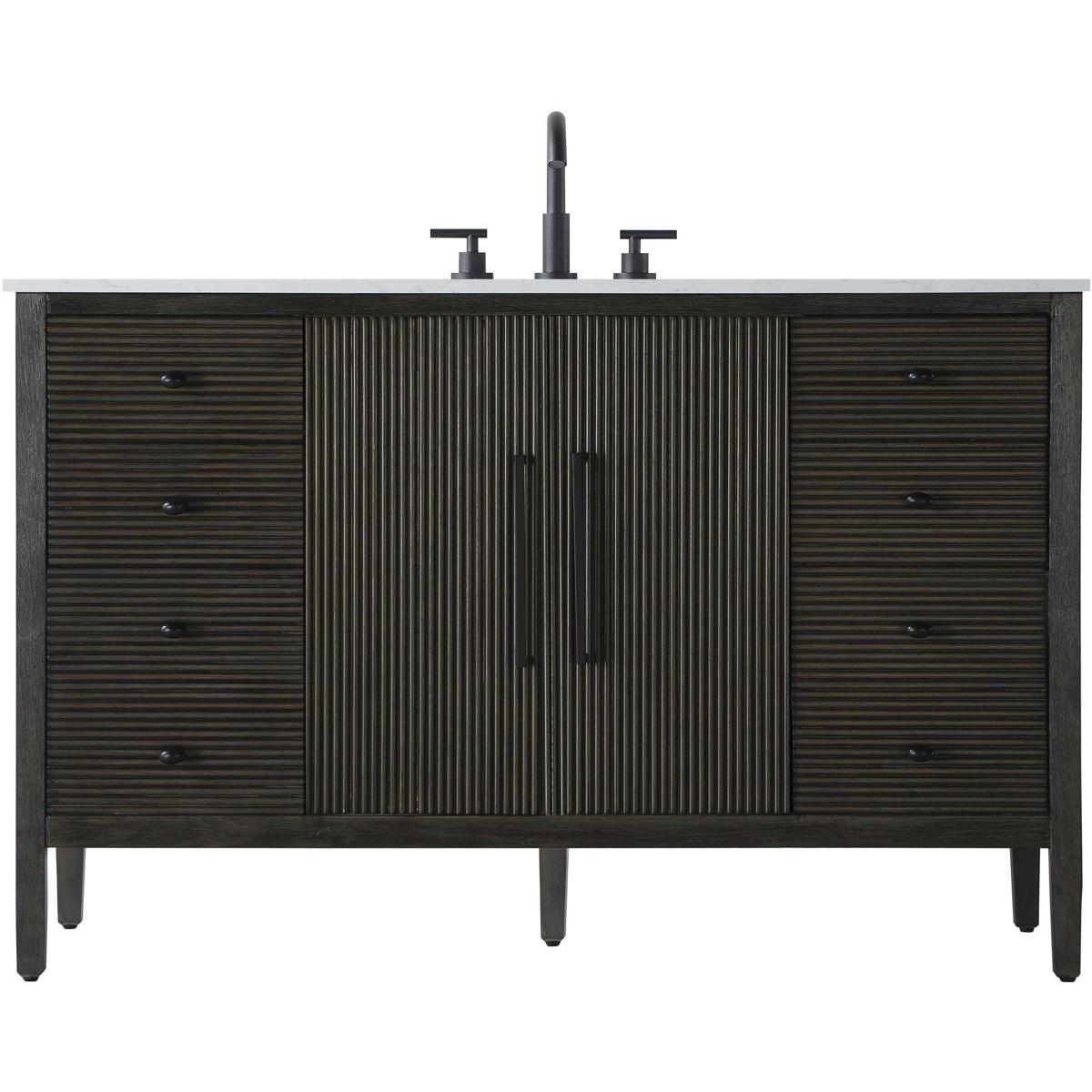 Elegant Lighting VF29654CO Blakely 54 X 34 inch Chocolate Oak Bathroom Vanity Cabinet