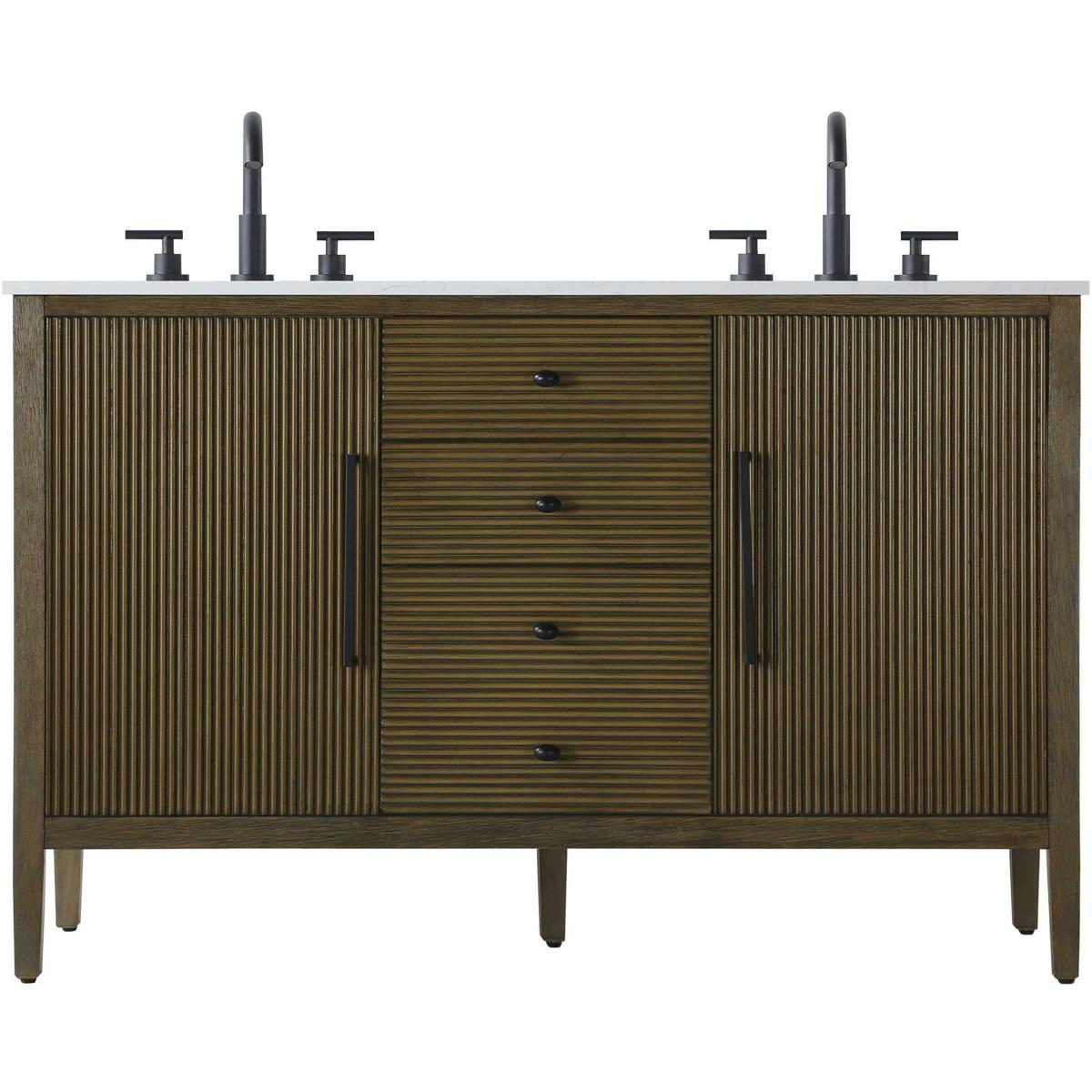Elegant Lighting VF29654DHO Blakely 54 X 34 inch Hazel Oak Bathroom Vanity Cabinet