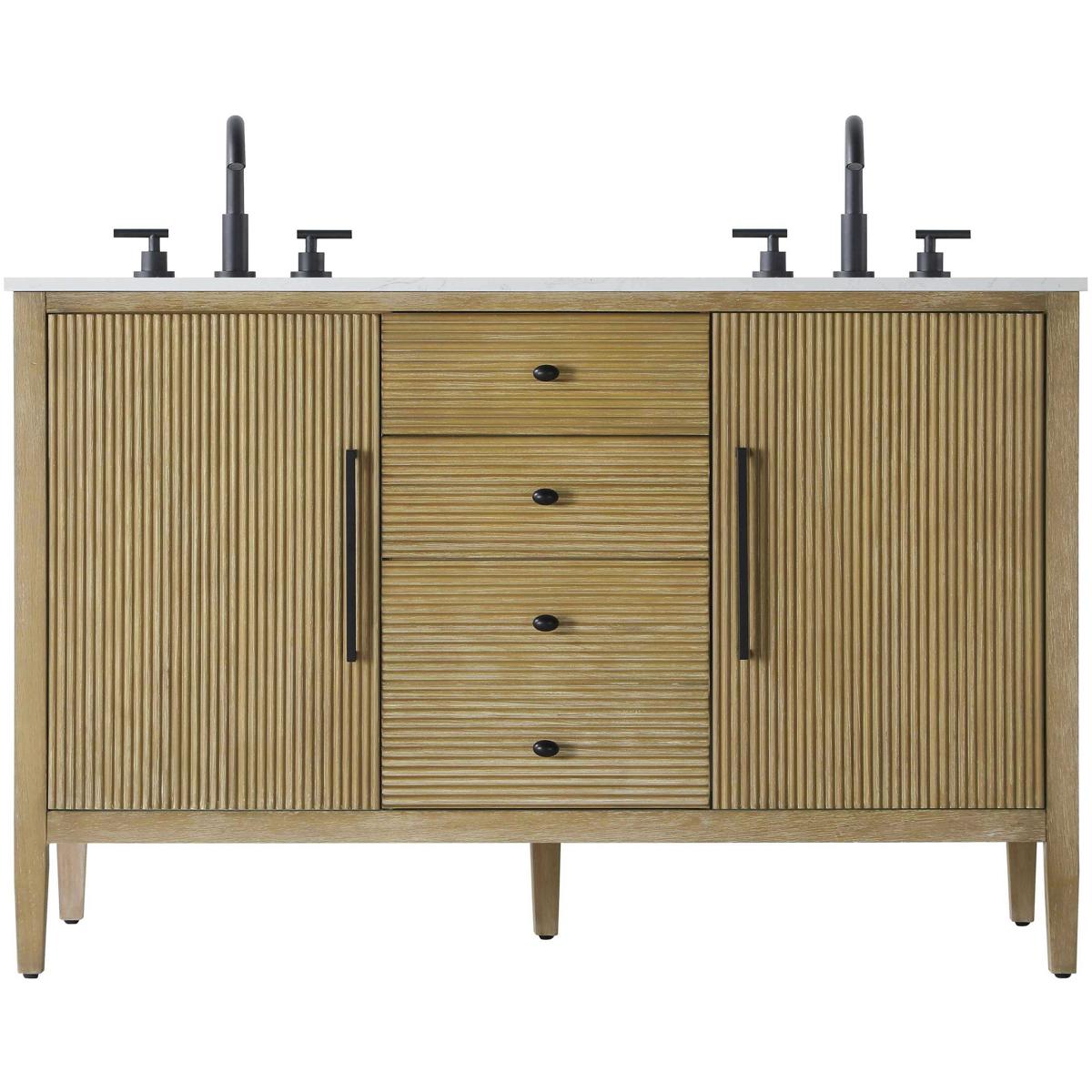 Elegant Lighting VF29654DLO Blakely 54 X 34 inch Linen Oak Bathroom Vanity Cabinet