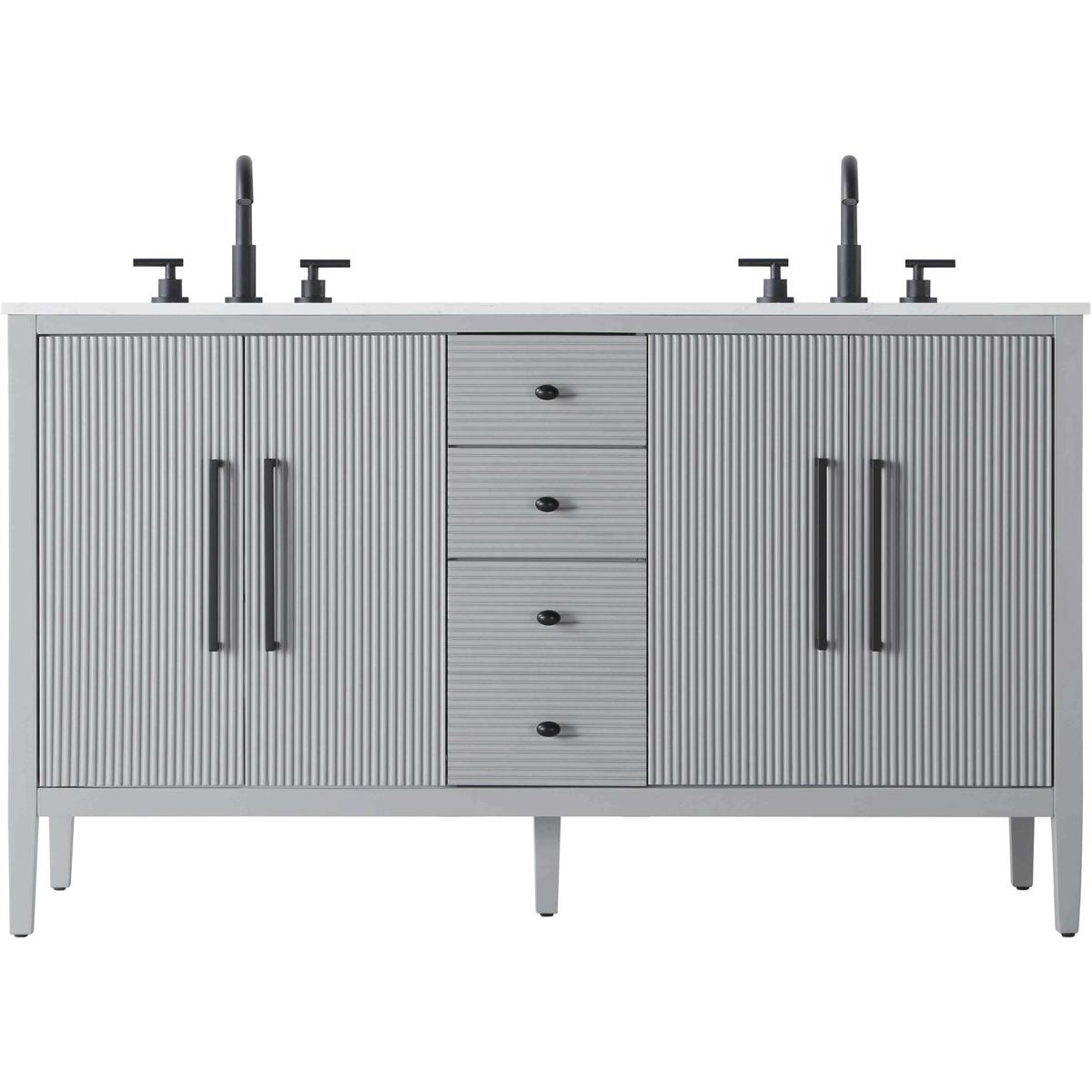 Elegant Lighting VF29660DGR Blakely 60 X 34 inch Grey Bathroom Vanity Cabinet