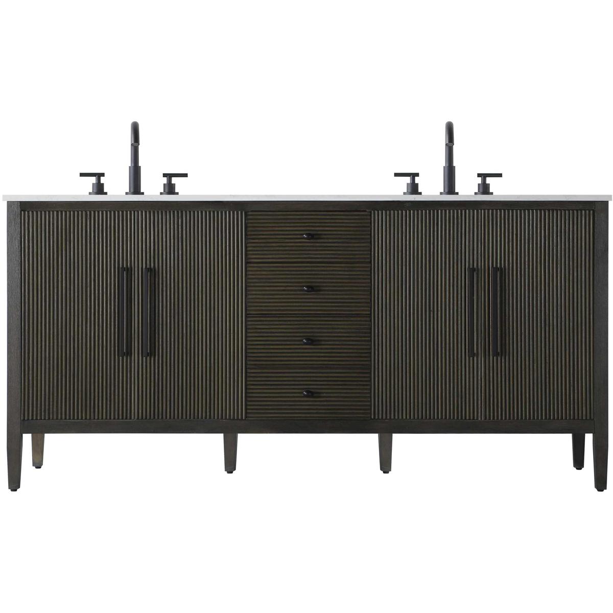 Elegant Lighting VF29672DCO Blakely 72 X 34 inch Chocolate Oak Bathroom Vanity Cabinet