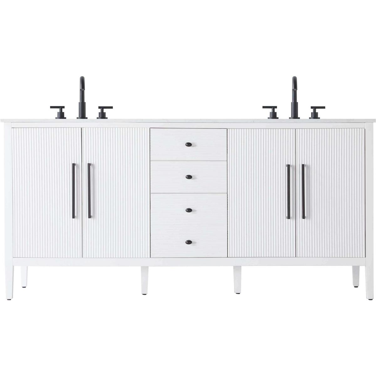 Elegant Lighting VF29672DWH Blakely 72 X 34 inch White Bathroom Vanity Cabinet