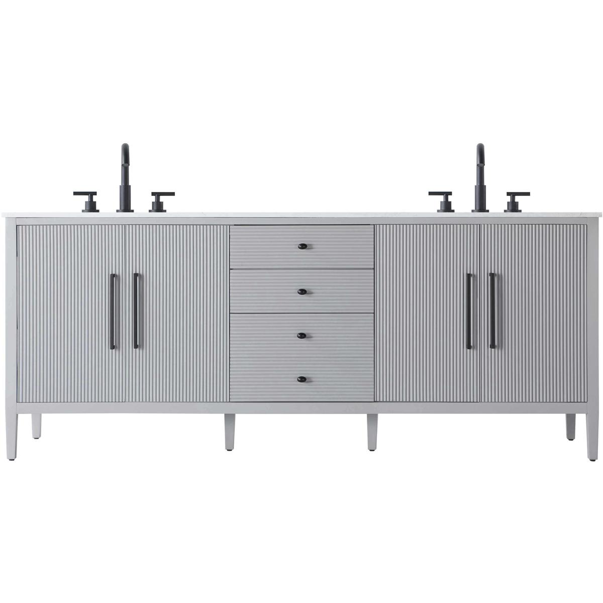 Elegant Lighting VF29684DGR Blakely 84 X 34 inch Grey Bathroom Vanity Cabinet