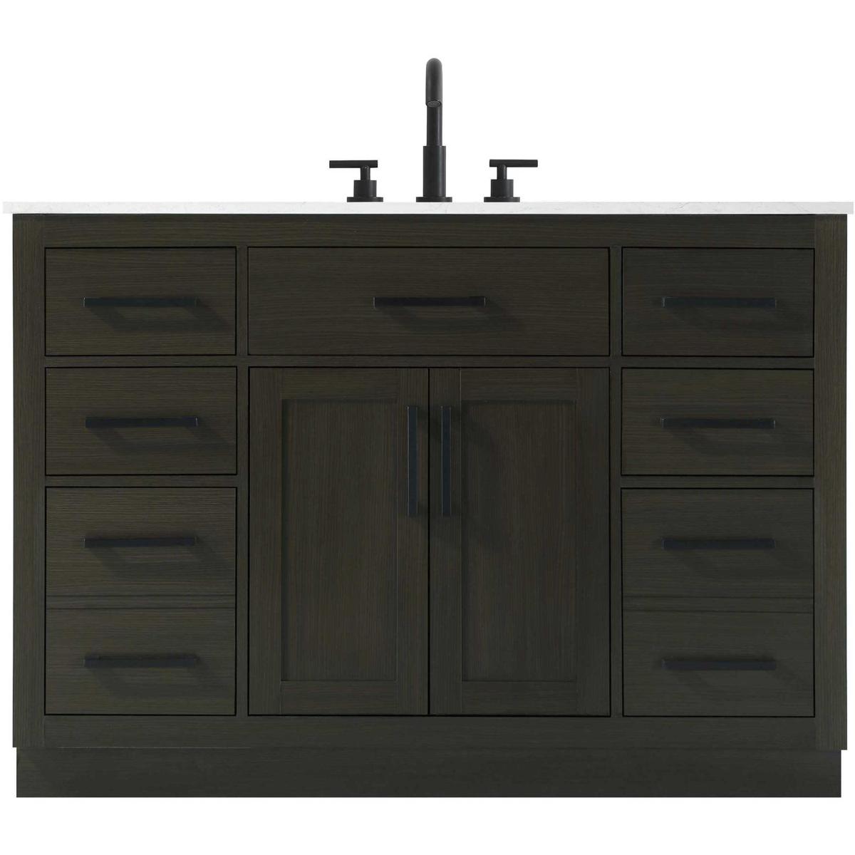 Elegant Lighting VF29748MMB Alden 48 X 35 inch Mocha Brown Bathroom Vanity Cabinet