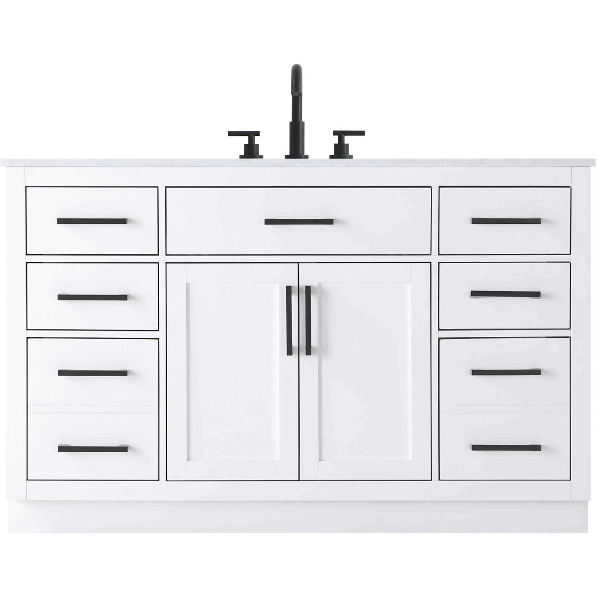 Elegant Lighting VF29754WH Alden 54 X 35 inch White Bathroom Vanity Cabinet