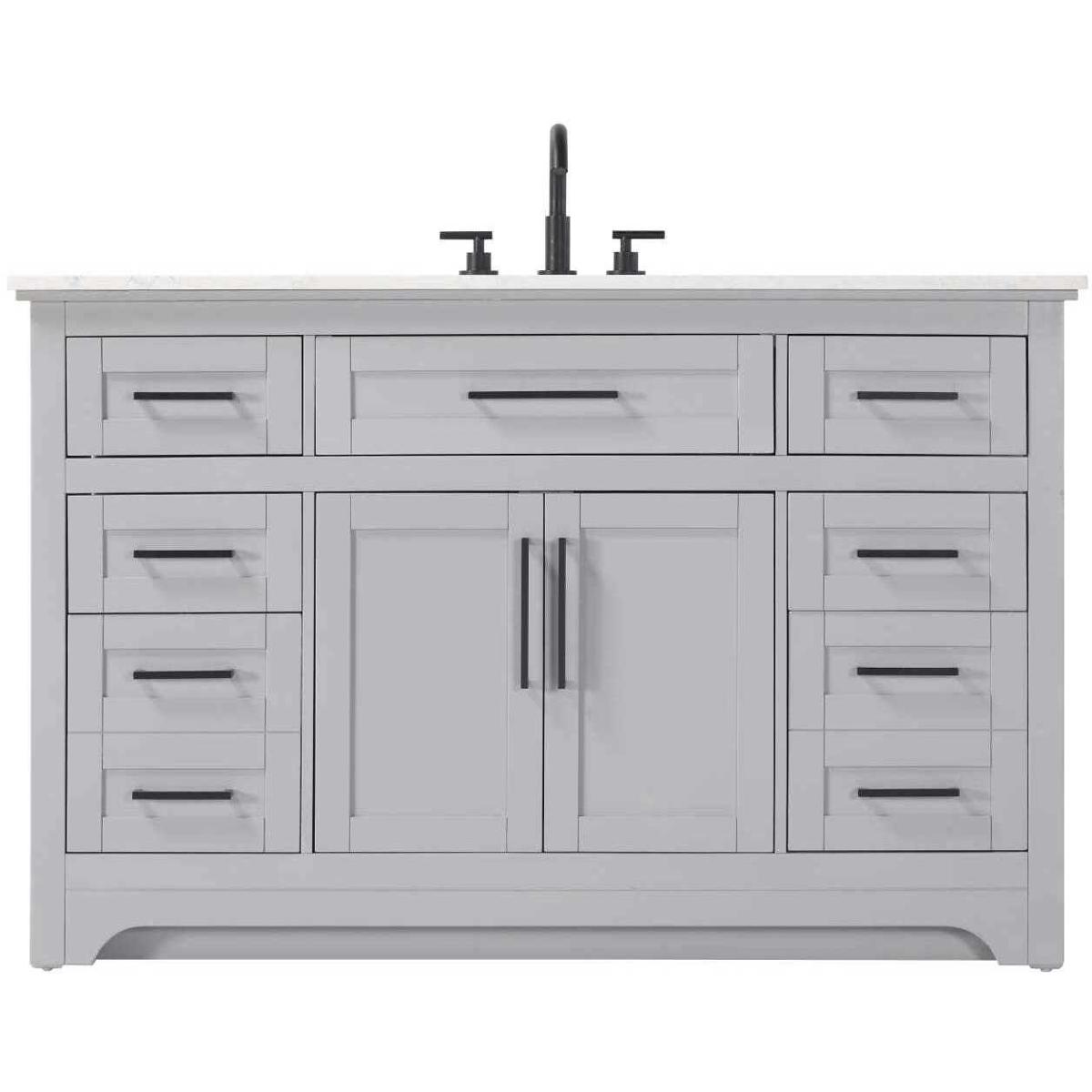 Elegant Lighting VF85054GR Remington 54 X 35 inch Grey Bathroom Vanity Cabinet in 1