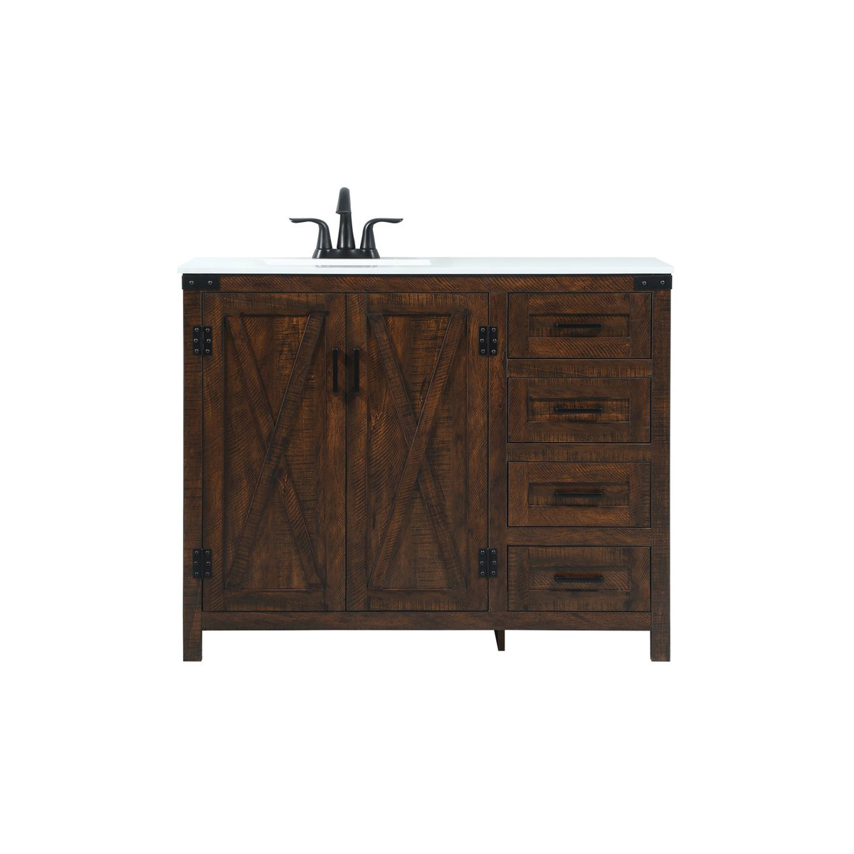 Elegant Lighting VF90242EX Grant 42 X 19 X 34 inch Expresso Vanity Sink Set in Not Included