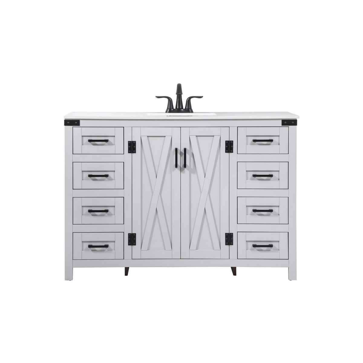 Elegant Lighting VF90248GR Grant 48 X 19 X 34 inch Grey Vanity Sink Set in Not Included