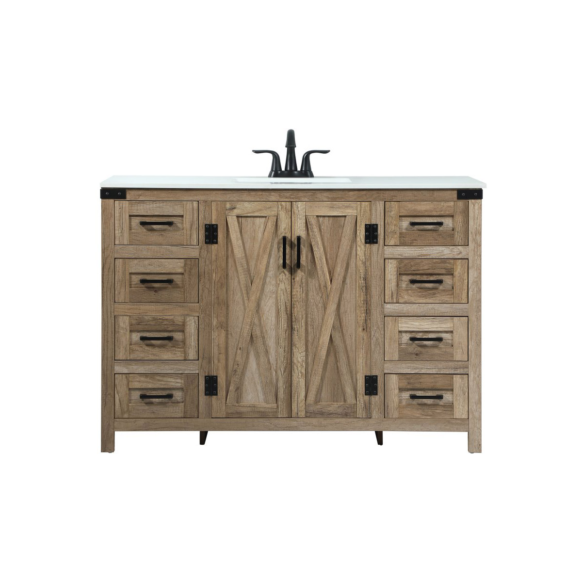 Elegant Lighting VF90248NT Grant 48 X 19 X 34 inch Natural Oak Vanity Sink Set in Not Included