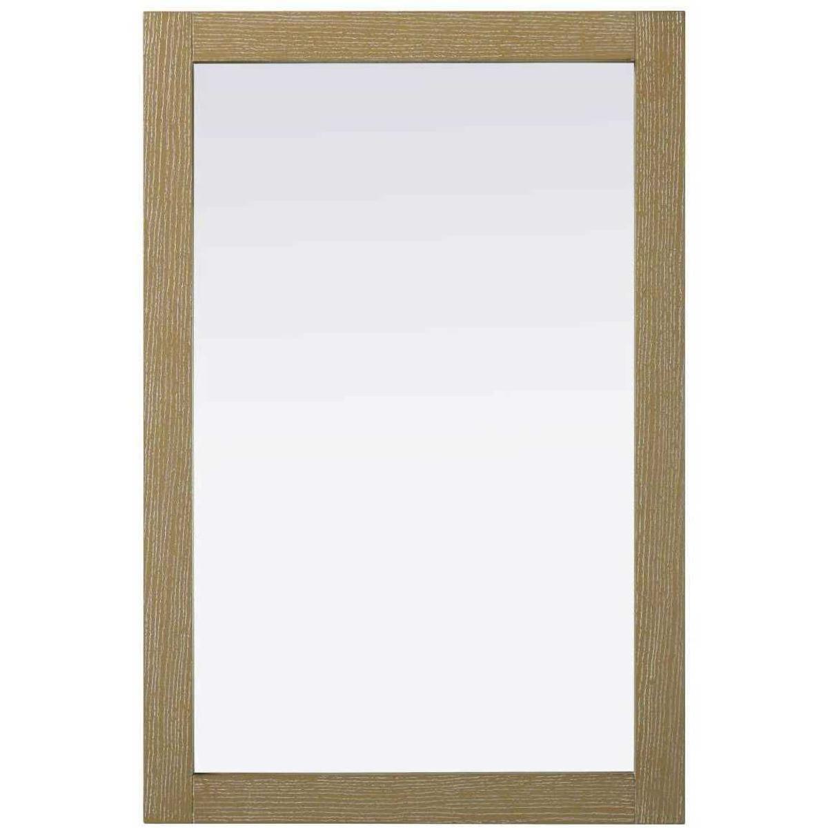 Elegant Lighting VM32436LO Norah 36 X 24 inch Linen Oak Mirror