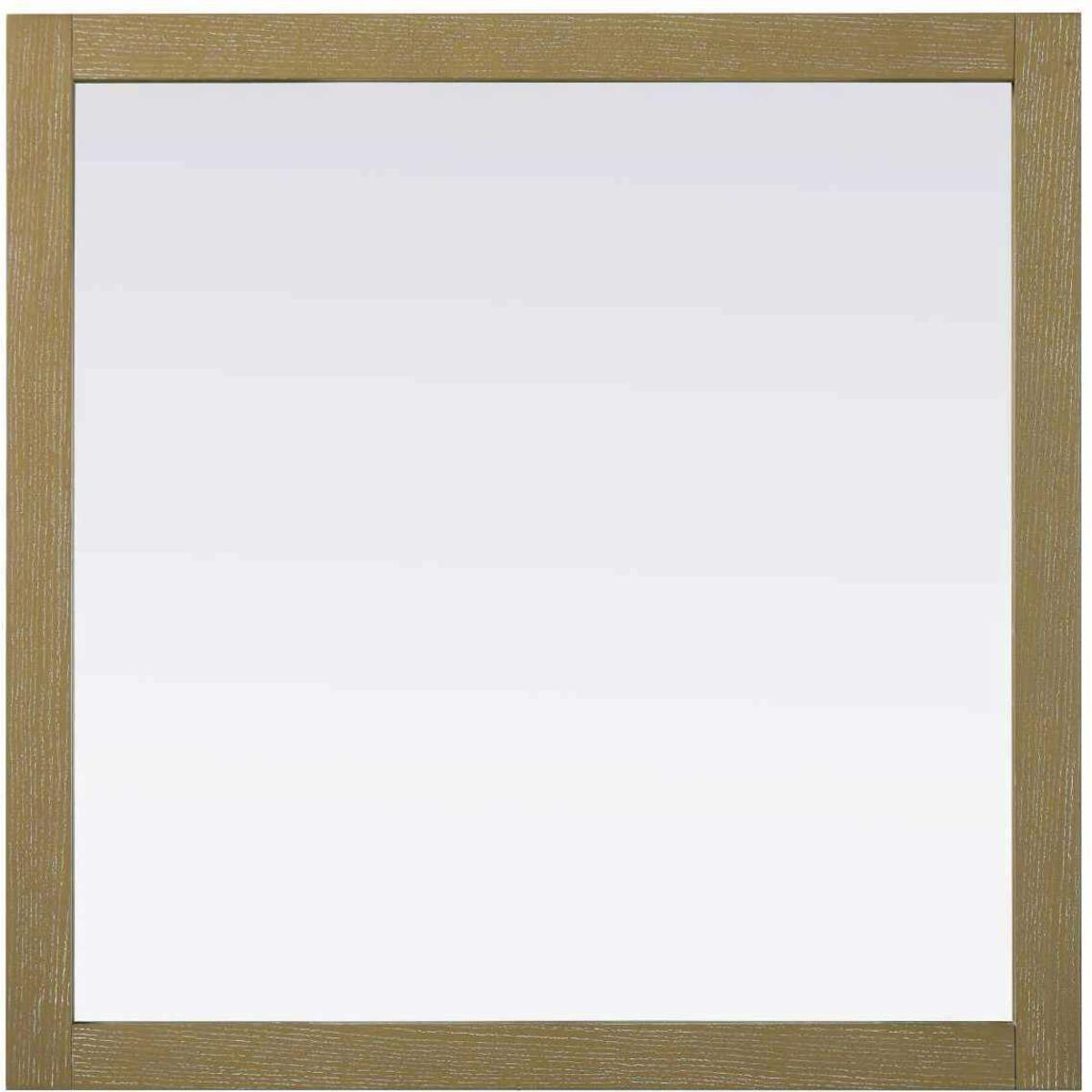 Elegant Lighting VM33636LO Norah 36 X 36 inch Linen Oak Mirror