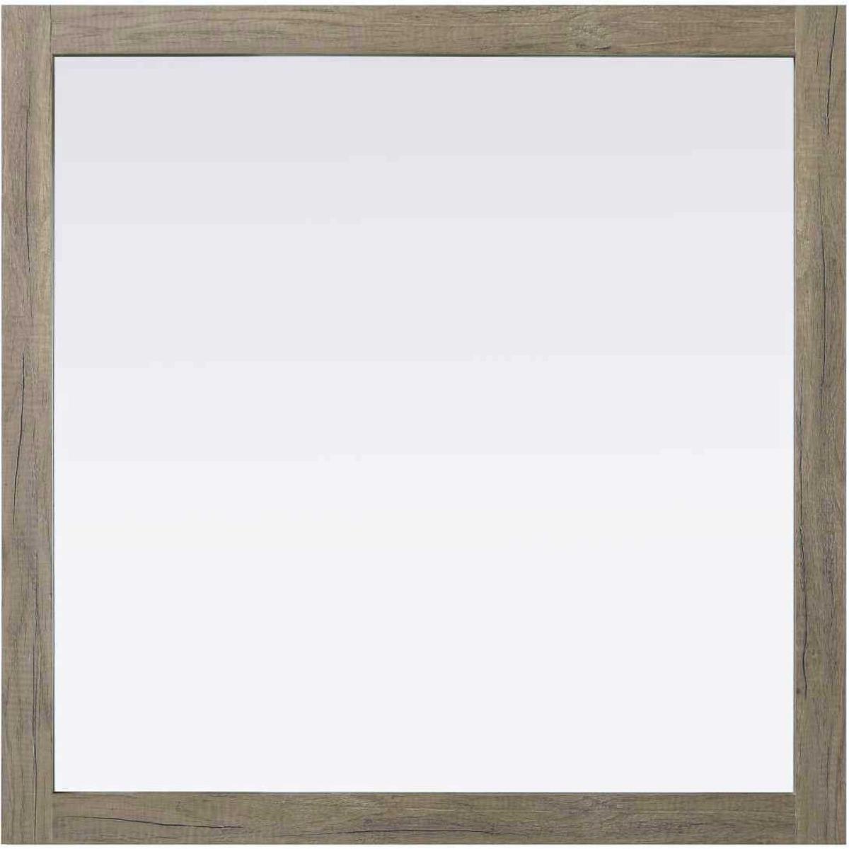 Elegant Lighting VM33636NT Norah 36 X 36 inch Natural Oak Mirror