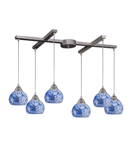 Mela 6 Light Pendants in Satin Nickel 101 6BL