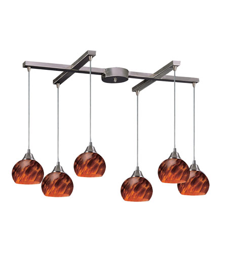 Mela 6 Light Pendants in Satin Nickel 101 6ES