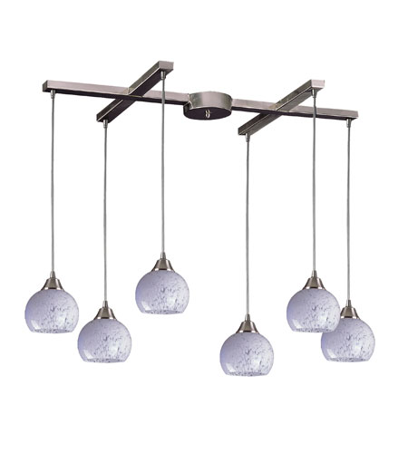 Mela 6 Light Pendants in Satin Nickel 101 6SW