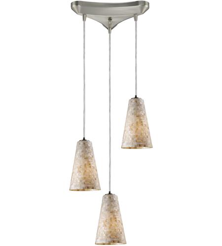 Capri 3 Light Pendants in Satin Nickel 10142/3