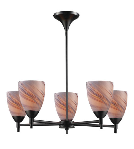 Celina 5 Light Chandeliers in Dark Rust 10155/5DR CR