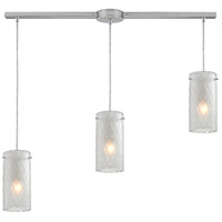 ELK 10243/3L-FC Synthesis 3 Light 36 inch Satin Nickel Pendant Ceiling Light in Frosted Clear Glass