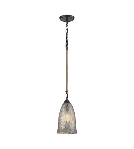 Hand-Formed Glass 1 Pendant Oil Rubbed Bronze 
