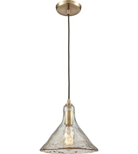 Satin Brass Pendant Light elk 10486 1 hand formed glass 1 light 10 inch satin brass pendant ceiling light