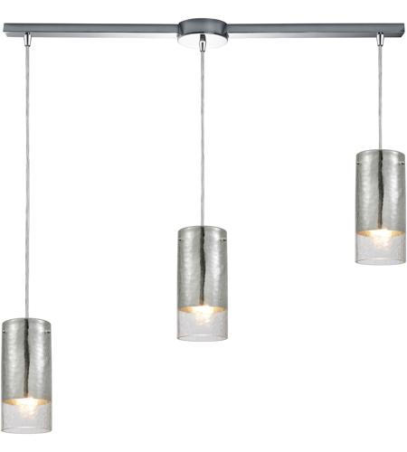 ELK 10570/3L Tallula 3 Light 38 inch Polished Chrome Mini Pendant Ceiling Light in Linear with Recessed Adapter, Linear