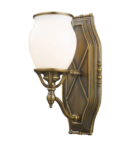 ELK Lighting Williamsport 1 Light Sconce in Vintage Brass Patina 11040/1 photo