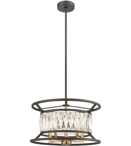 Elk 11185 5 Starlight 5 Light 19 Inch Charcoal With Satin Brass