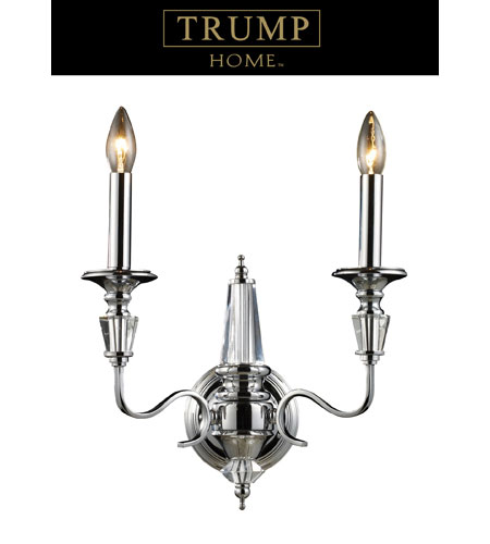ELK 11202/2 CENTRAL PARK LINCOLN SQUARE 2 Light 13 inch Polished Nickel Sconce Wall Light photo