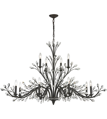 Burnt Bronze Chandelier Ceiling Light, Chrome 5 Branch Chandelier With Black Shaders