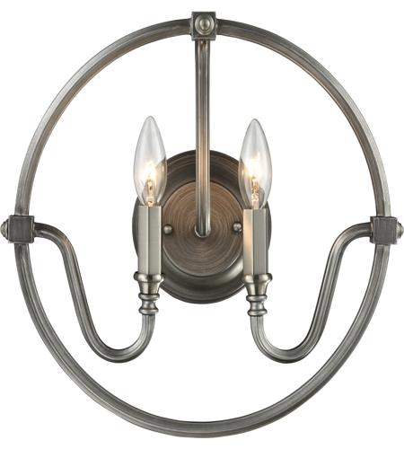 ELK 11840/2 Stanton 2 Light 15 inch Brushed Nickel with Weathered Zinc Sconce Wall Light photo