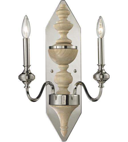 ELK 14180/2 Stratford 2 Light 12 inch Polished Nickel Wall Sconce Wall Light photo