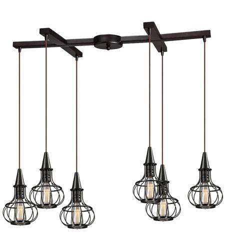 Elk 141916 Yardley 6 Light 17 Inch Oil Rubbed Bronze Mini Pendant