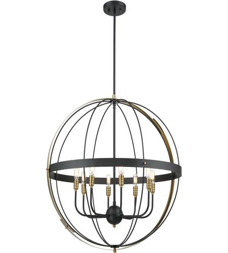 Black And Brass Pendant Light elk 15287 8 caldwell 8 light 32 inch matte black with satin brass pendant ceiling light