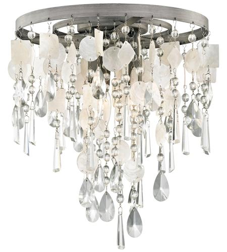 Alexandra 3 Light 14 Inch Weathered Zinc Semi Flush Mount Ceiling Light