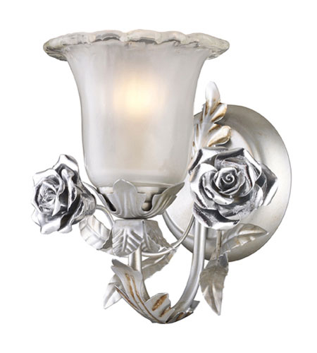 ELK Lighting Rose Vine 1 Light Sconce in Silver Leaf 16000/1