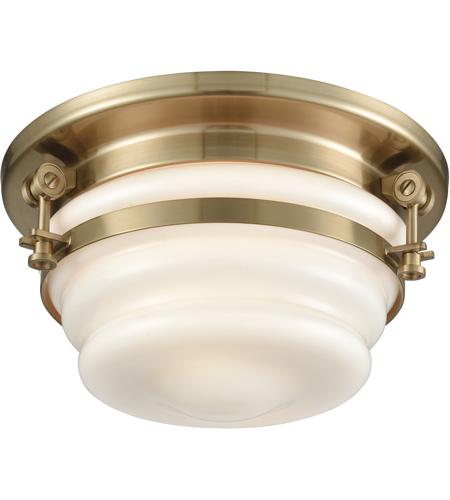 Elk 16093 2 Riley 2 Light 12 Inch Satin Brass Flush Mount Ceiling Light