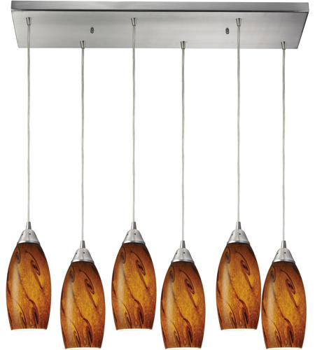 Elk 20001 6rc Bg Led Galaxy Led 9 Inch Satin Nickel Pendant Ceiling Light