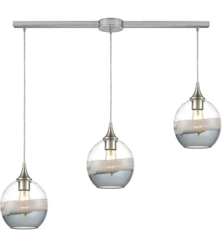 ELK 25099/3L Sutter Creek 3 Light 36 inch Satin Nickel Pendant Ceiling Light in Linear with Recessed Adapter photo