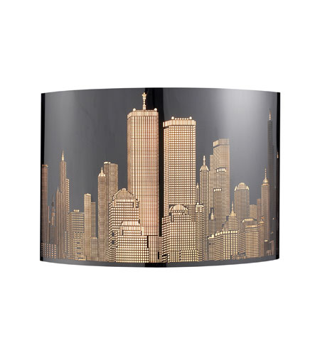 ELK Lighting Skyline 2 Light Wall Sconce in Polished Stainless Steel 31035/2 photo