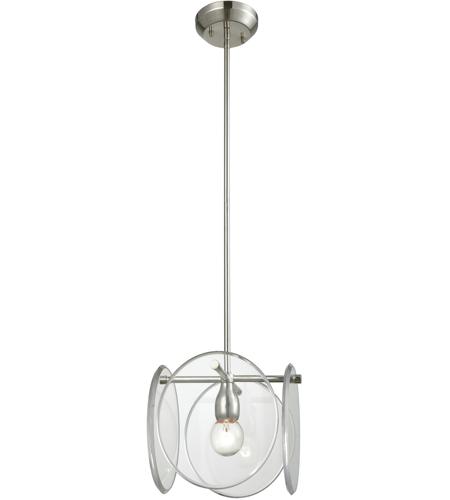 Disco 1 Light 11 Inch Polished Nickel Mini Pendant Ceiling Light