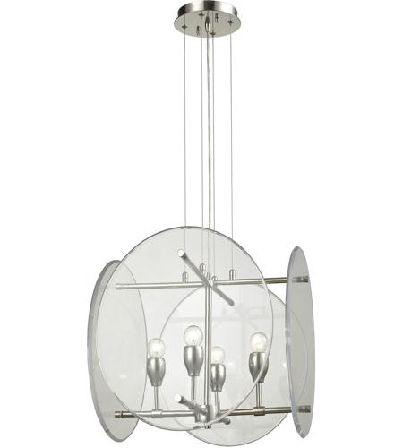 Disco 4 Light 19 Inch Polished Nickel Chandelier Ceiling Light