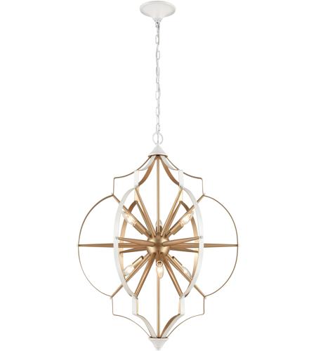 Laguna Beach 26 Inch Gold White Chandelier Ceiling Light