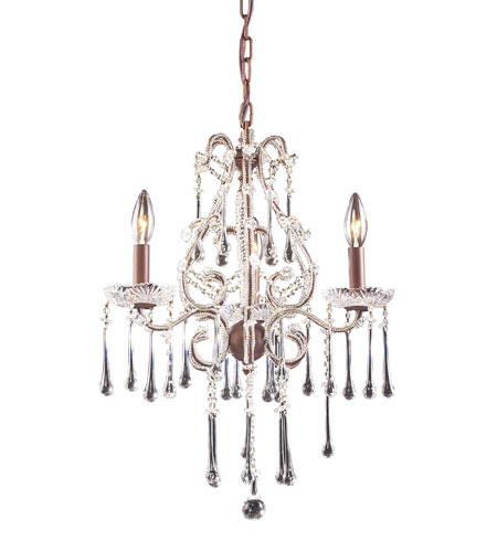 Opulence 3 Light Chandeliers in Rust 4011/3CL